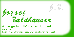 jozsef waldhauser business card